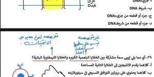 بالاجابات 43 سؤالا في الاحياء لـ الثانوية العامة 2025