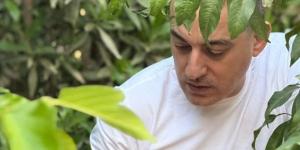 محمد دياب يشارك الجمهور صوره في مزارع الخوخ..(فيديو)