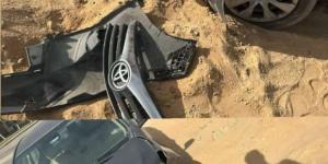 تعرض نجم الأهلي لحادث مروع وتهشم سيارته «صور»