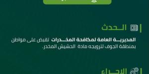القبض على شخص بمنطقة الجوف روج مادة الحشيش
