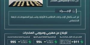 حرس الحدود بجازان يحبط تهريب (100,800) قرص من الإمفيتامين المخدر