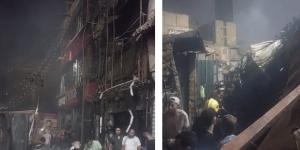 محافظ القليوبية يتابع حريق هائل بمحل ماكولات بشبرا الخيمة