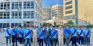 رئيس جامعة دمنهور يتفقد دورات التربية العسكرية والوطنية