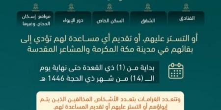 الداخليَّة: 100 ألف ريال غرامة لمن يؤوي حاملي تأشيرات الزيارة