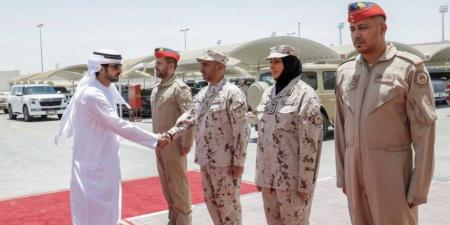 حمدان بن محمد يشهد ختام فعاليات التمرين العسكري المشترك «عَلَم الصحراء 10»