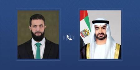 محمد بن زايد والرئيس السوري يبحثان هاتفياً العلاقات الأخوية وسبل تعزيز التعاون المشترك