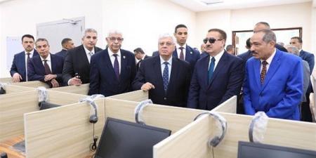 وزير التعليم العالي يفتتح مركز الاختبارات الإلكترونية بجامعة المنوفية بحضور أبوليمون والقاصد