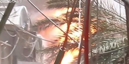 مشاهد استهداف جرافة صهيونية في خانيونس