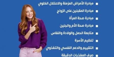 من 18 إلى 49 سنة.. الخدمات الطبية والمبادرات المقدمة بالوحدات الصحية