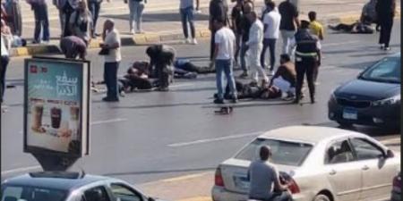 مصرع واصابة تسعة مواطنين بطريق الكورنيش بمنطقة الشاطبى