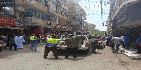 حملة لرفع الإشغالات وإزالة التشوهات البصرية بشوارع مدينة الأقصر
