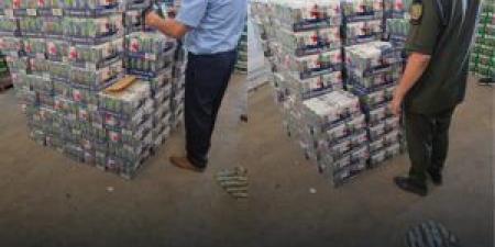 جمارك مصراتة تحبط تهريب حاوية مشروبات كحولية ضخمة