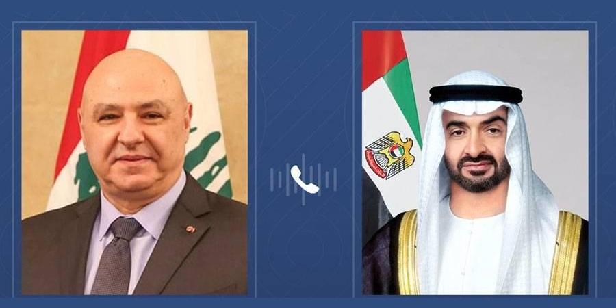 محمد بن زايد يتلقى الشكر من عون لإلغاء الإمارات منع سفر مواطنيها إلى لبنان