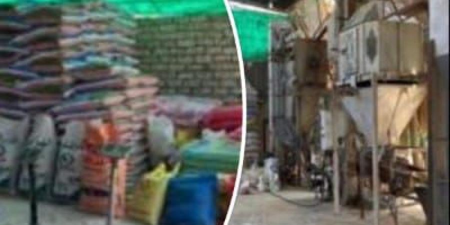 ضبط 56 طن أعلاف حيوانية مغشوشة داخل مصنع غير مرخص بالقليوبية