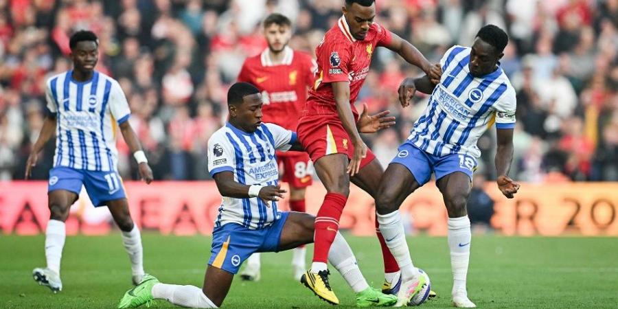 ليفربول ينهى الشوط الاول أمام برايتون بالتقدم بهدفين