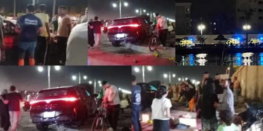 حادث دهس في دمياط يوقع إصابات بين سيدات على كورنيش النيل بسبب السرعة الزائدة