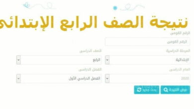 رابط نتيجة الصف الرابع الابتدائي بالاسم ورقم الجلوس 2023