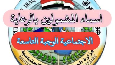 اسماء المشمولين فى الرعاية الاجتماعية