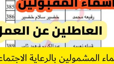 رابط أسماء المشمولين بالرعاية الاجتماعية 2023