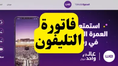 فاتورة التليفون الأرضي لشهر أبريل 2023 عبر شركة We