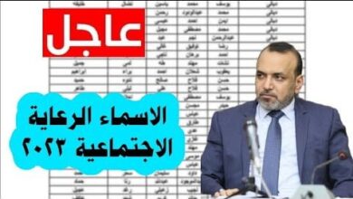 كشوفات اسماء المشمولين فى الرعاية الاجتماعية