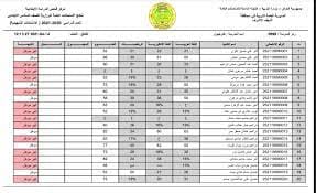 نتائج السادس الابتدائي التمهيدي