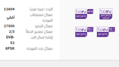 تردد قناة بي ان سبورت الرياضية