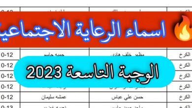 رابط الاستعلام عن أسماء المقبولين بالرعاية الاجتماعية العراق 2023