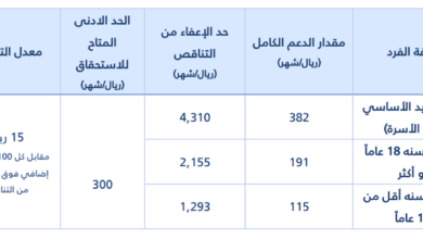 مبلغ حساب المواطن للفرد