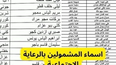 أسماء المشمولين في الرعاية الاجتماعية بالعراق