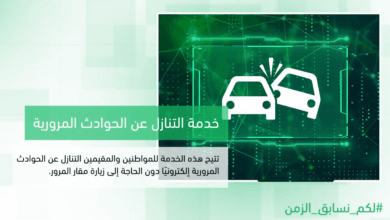 الاعتراض على الحوادث المرورية إلكترونيا