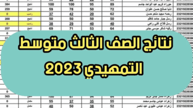 كيفية الاستعلام عن نتائج الصف الثالث المتوسط الدور الاول عام 2023