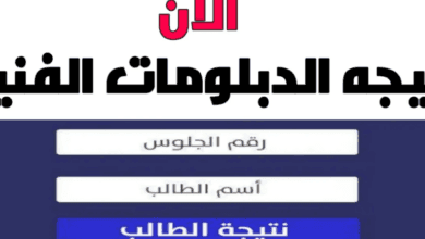نتيجه الدبلومات الفنيه ٢٠٢٣... رابط نتيجه الدبلومات الفنيه 2023
